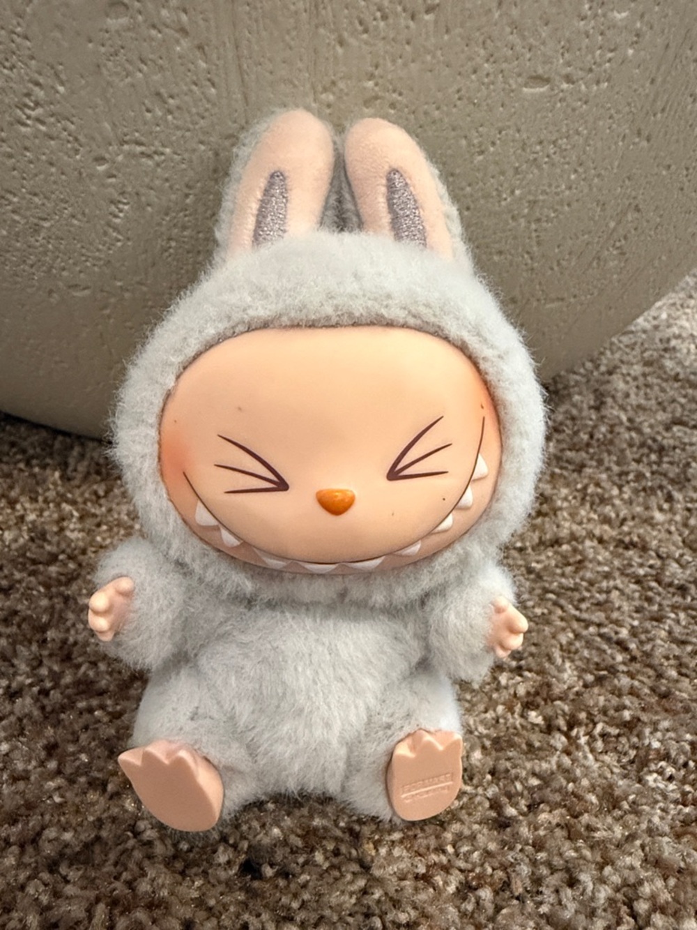 Plush Bunny Monster Stuffed Animal - Light Gray